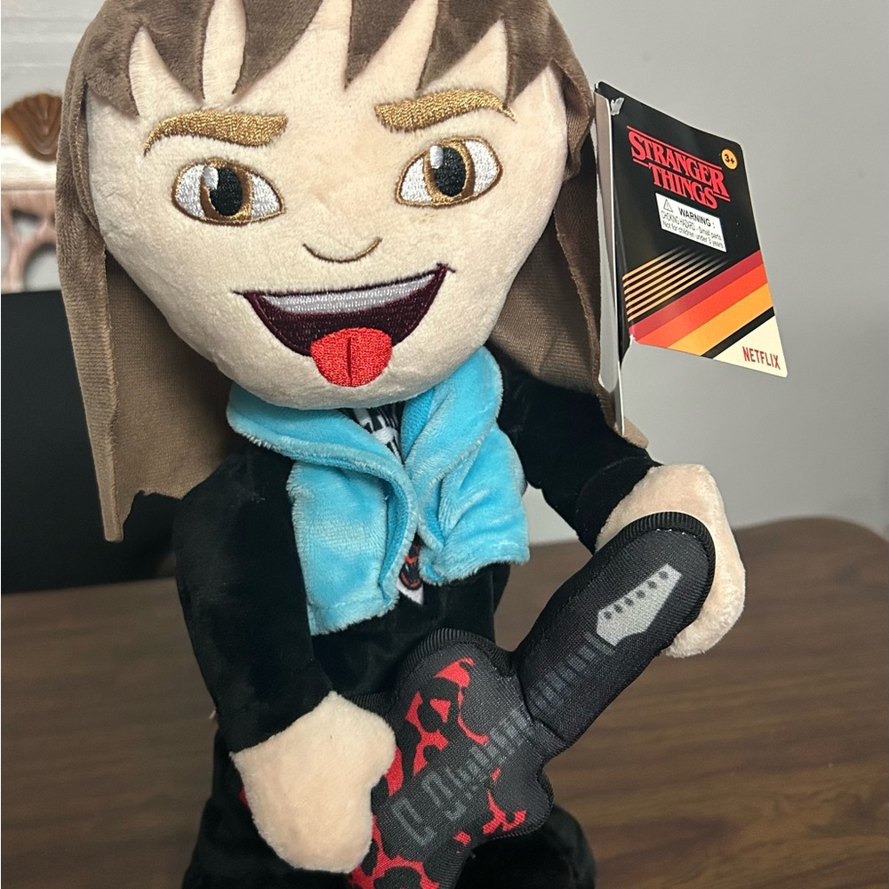 Netflix Stranger Things Eddie Munson Animated Plush Guitar Rocker - Rare